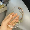 70mm Özel İsim Küpeler Kişiselleştirilmiş Adı Küpe Adı Çemberler Adı Küpe Küpe Altın Özel Küpe Özel Hoops 240228