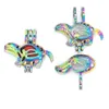 REYOW 5pcs Multicolor Dinosaur Pearl Bead Cages Perfume Essential Oil Diffuser Locket Pendant Jewelry Making DIY298F