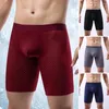 Underbyxor män andningsbara trosor släta underkläder herr sommarsport hög elasticitet is siden trosor för snabb torkning smal