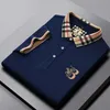 Brand Polo Shirt Mężczyźni Haftowe krótkie rękawy Wysokiej jakości bawełniane męskie biznes Busines