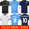 Fans toppar 2024 Lazio Immobile Soccer Jerseys 10 -årsjubileum Maglie Immobile Bastos Sergej Badelj J.Correa Zaccagni Kids Football ShirtSh240312