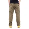 Mense Casual Cargo Pants Zipper Multi-Pocket Tactical Military Army Straight Loose Trousers Male Overalls Elastic Waist Pants 240226