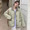 Women's Trench Coats BEENLE Plaid Clothes Female Small Loose Korean Fashion Cardigan Thickened Cotton-padded Jacket Clip Cotton Coat Winter