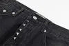 Джинсы дизайнерские джинсы мужские джинсы многослойные джинсы с вышивкой Distressed Biker Ink and Graffiti High Street Прямые европейские джинсовые брюки брюки 240308