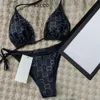 Gglies de bain ggs gu cci guc ci guucci gucc gucccis Su gccci Designer Bikinis femme bikini deux pièces avec lettre maillots de bain cristal luxe été maillots de bain plage YZKF