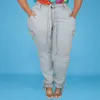 5XL Plus Size Damen-Sets Denim Street Zweiteiliges Set Puffärmel-Patchwork-Print-Top und Jeans passender Anzug Großhandelsartikel 240226