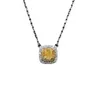 T Family S925 Sterling Silver Necklace Womens Yellow Diamond Necklace Earring Fashion Versatile Set Valentines Day Gift