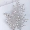 Pettini per capelli con foglie di cristallo di lusso Accessori Hiar da sposa per le donne Regalo di gioielli con fascia per capelli con strass da sposa principessa barocca 240305