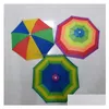 Caps Hats Product Usefl Rainbow Umbrella Hat Sun Shade Cam Fishing Hiking Festivals Outdoor Brolly Kids Drop Delivery Baby Materni Dhwqq