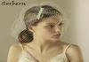 Sorbern Bridal Veil Hats Bridal Pojedyncza warstwowa konstrukcja Wedding Hair Akcesoria dla kobiet eleganckie styl ręcznie robiony impreza Whit7636930