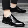 Zapatos informales para hombre, vestido Formal Oxford para boda, cuero, Italia, punta estrecha, fiesta, zapato Oxfords Masculino