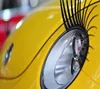 Svart 3D -bilögonfransar Bil Eye Lashes Auto 3D Eyelash 3D Car Logo Sticker 200pcs100Pairs DHL 1147121