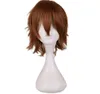 Peruca curta cosplay marrom clara masculina 30 cm cabelo sintético perucas2179070