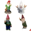 Arts And Crafts Resin Naughty Garden Gnome Statue Christmas Dress Up Diy Decoration Decor Gift Decorations 210804 Drop Delivery Home G Dhfyo