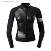 Women's Swimwear 2mm Women Surfing Jacket Long Sleeve Split Diving Clothes Long Pants Keep Warm Scuba Dive Snorkeling Wetsuit Neoprene Swimwear L240308