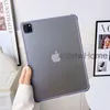 Ultra Thin Matte Clear Case -skyddsbackskydd för iPad 9.7 10.2 12.9 tum Air 4 5 Mini 6 Pro 11 TPU PC Hybrid stötfångare Foldbar plaststativ Holder Airbag Protection