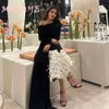 Mobuye 2024 POPULÄR AV SHOULDEN PROM Ankle-längd med blommor Evening Fashion Elegant Party Dress for Women