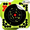 Gun Toys Oefenpapier voor zowel binnen als buiten zelfklevende sticker 8-inch fluorescerende doelaccessoires voor speelgoedwapens trigger target qd205 240307