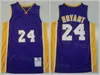 Vintage Basketball Throwback Jersey 8 Bean The Black Mamba 2001 2002 1996 1997 1999 Cousu Jaune Bleu Violet Rétro Hommes Bonne Qualité Big Team Logo