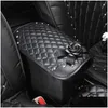 Cuscini di seduta Nuovo Fiore di Camelia Nero Perla Accessori per auto Strass di cristallo Decorazione interna Volante in pelle Er Seat Pi Dh9Qm