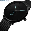 Relogio Masculino Crrju Watch Men Military Quartz Watch Mens Watches Top Brand Luxury Stainless Sports Wristwatch Clock 2105274J