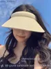 قبعات واسعة الحافة قبعات دلو فارغة أعلى قبعة النساء الجديد الصيف UV واقية من Sunhat Eaves Eaves Beach Big C واقي من الشمس في الهواء الطلق الرجال L240308