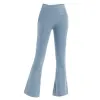 Ausrichten von Frauen Yogahose Feste Farbe Nackt Sport forming Taille Enge Fiel Lose Jogging Sportswear Domens Neun Punkte Flared Hose Hochqualität