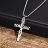 Pendant Necklaces Vnox Unique Hollow Tree Of Life For Men Stainless Steel Cross Prayer Religious Collar Gift Jewelry