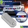 Lumières décoratives Nouvelle voiture solaire LED Mini Avertissement Light Night Ride pour moto Véhicule électrique Queue de vélo Anti-Arrière Strobe Drop D Dhqkg