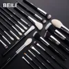 Beili profissional 22-25pcs pincéis de maquiagem conjunto natural cabelo de cabra em pó fundação sombra compõem ferramenta pinceaux de maquillage 240229