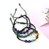 Корейские браслеты, модные креативные семицветные радужные мужские и женские тканые браслеты, регулируемый браслет