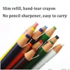 Crayon 12Pcsset Uni Colored Pencil Set Oleoso Mão Rasgo Rolo Papel 7600 Nosharp Para Metalleatherwood Japão Papelaria 231010 Drop Deliv Dhqop