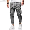 Herrbyxor herrbyxor trend mode jogger fitness bodybuilding gym sweatpants byxor 240308