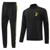 Juventus Tracksuit 2023 2024 Futbol Formaları Ceket Di Maria Vlahovic Chiesa 23 24 Juventus Antrenman Takım Erkek Kit Futbol Kiti Tekdüzen Spor Giyim Tam Zip Ceket