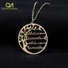 Персонализированное ожерелье «Генеалогическое древо» с именем для женщин, золотое ожерелье из нержавеющей стали на заказ, мужское массивное ювелирное изделие, рождественский подарок 240301