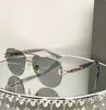 2024 retro square women's sunglasses DTS139 Luxury Frameless Double Bridge Anti UV Acetate Fiber Sunglasses Metal logo