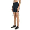 Active Pants L-178 Höghus Yoga byxor med t-line naken känsla elastisk tät kvinnor fitness heta byxor smala passform tröjor sidor drop-in fickor sport shorts 240308
