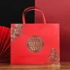deep Red Wedding Gift Box High end Return Gift Large Handbag
