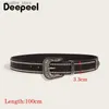 Belts Deepeel 3.3*cm Women Faux Leather Belts Goth Punk Style Pin Buckle Decorative Jeans Waistband Corset Luxury Belt L240308