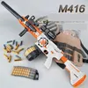 Gun Toys M416 Blaster Gun Toy Soft Bullet Toy Gun Manual Automatic Shooting Airsoft Cs Games Gel Ball Blaster Boys Weapon Fake Gun Toy A2L2403