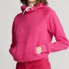 Sweats à capuche pour femmes automne hiver peluche épaissir femmes pull petit cheval vêtements de sport sweats à capuche décontracté streetwear broderie haut