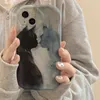 Designer iPhone 14 Case Cat Ink Phone Case för 15 Promax 13 12 11 15Plus XSmax XR 7P 8P Fall Prevention Cover