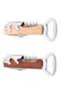 جديد إبداعي مقبض الخشب الافتتاحية الفولاذ المقاوم للصدأ الفولاذ المقاوم للصدأ فتحات فتحات فتحات مفصلية مزدوجة المفصلات corkscrew بسيطة متينة 5894940