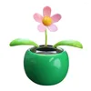 Flores decorativas dança solar flor decoração alimentado balanço animado brinquedo estilo carro casa jardim