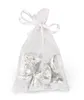 100st White Organza Packing Påsar Favor Holder Jewellery Pouches Wedding Favors Christmas Party Gift Bag 10 x 15 cm 39 x 59 In2023286
