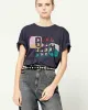 Isabel Marant Dames Designer T-shirt Letter Color Blocking Printing Katoen Ronde hals Korte mouw Fashion Tops Dames T-shirt Vier kleuren