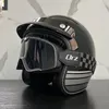 Capacetes de motocicleta ORZ Capacete para homens e mulheres 3C Certificação 3/4 Retro Half Commuting Todas as estações