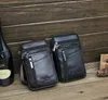 mens messenger bag leather belt mobile phone waist bag cowhide one shoulder Mini Bag 7 inch waist bag 240304