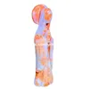 Druzy Rose Bleu Crazy Lace Agate Sculpté Cristal Bénie Mère Figurine Naturelle Mexicaine Barbe à Papa Agate Vierge Marie Rose Pétale Agate Madonna Déesse Sculpture