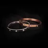 Gouden armband nagelontwerper armbanden voor dames en heren 18k roségouden armband in minimalistische stijl vrouwelijke eenvoudige handsieraden vervagen niet Koreaanse versie onli logo